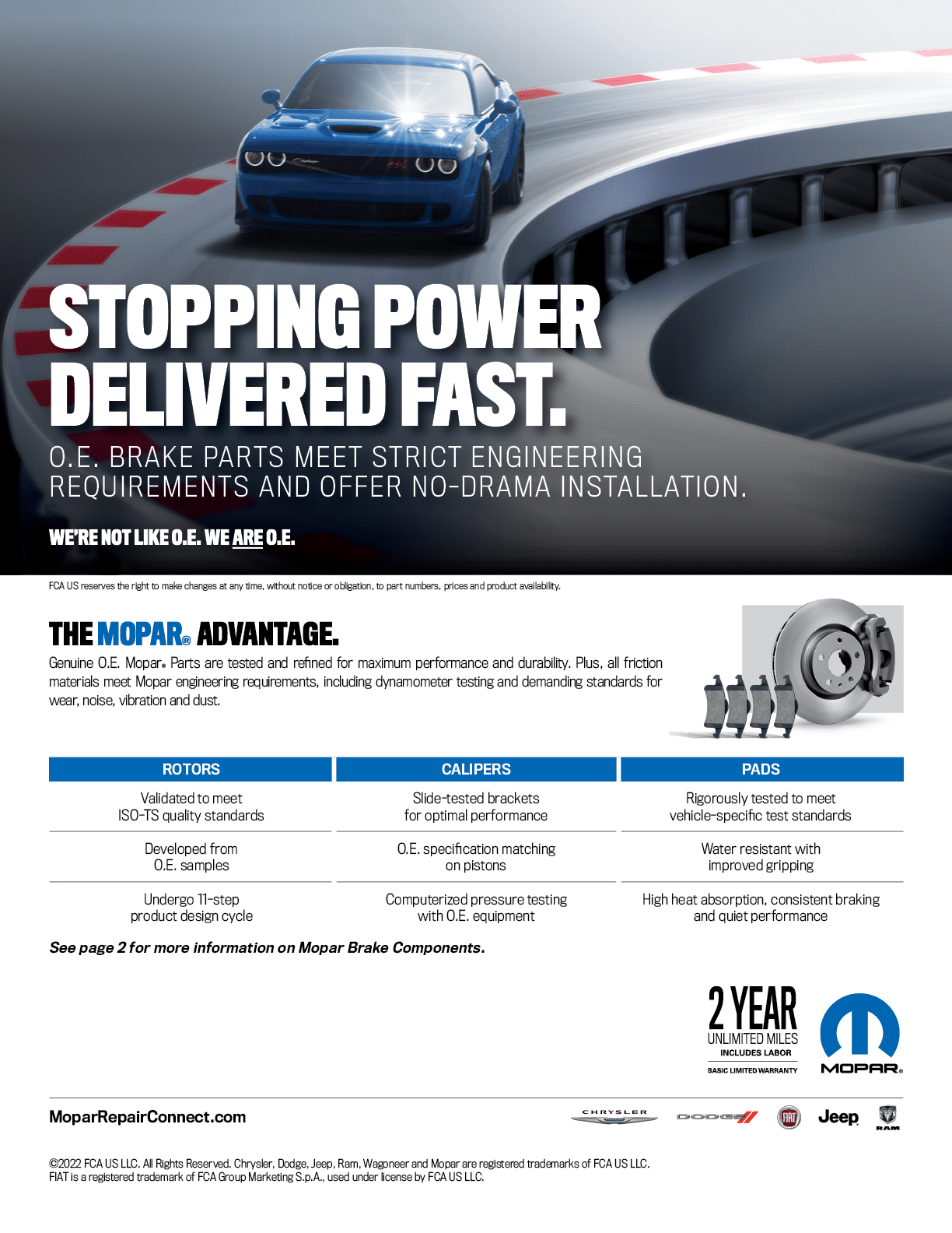 Mopar O.E. Brake Parts