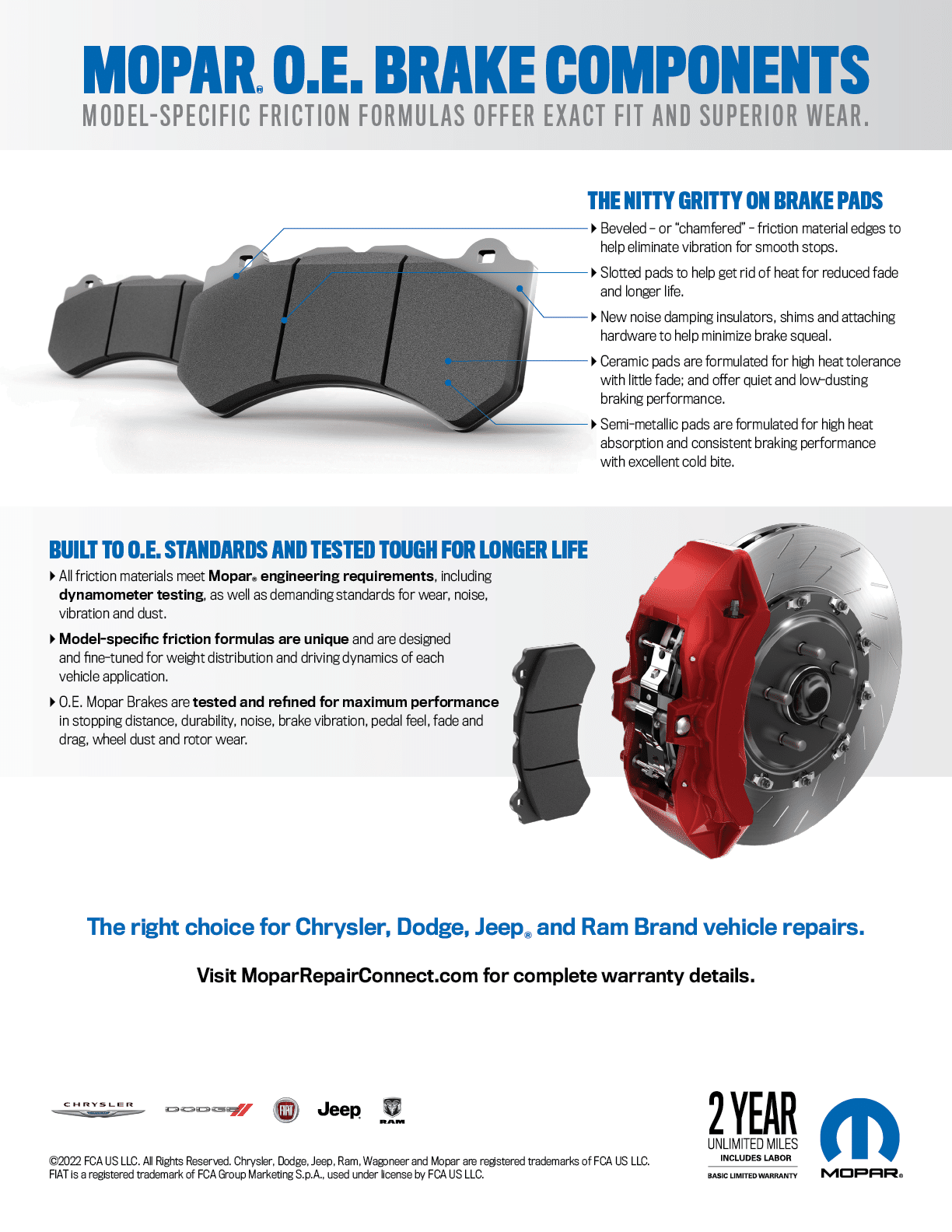 Mopar O.E. Brake Parts