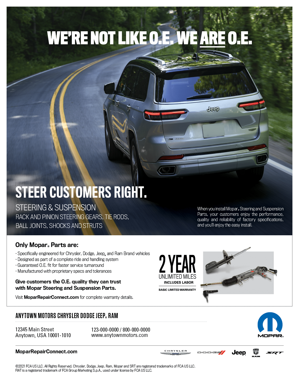 Mopar Steering and Suspensions Parts Flyer
