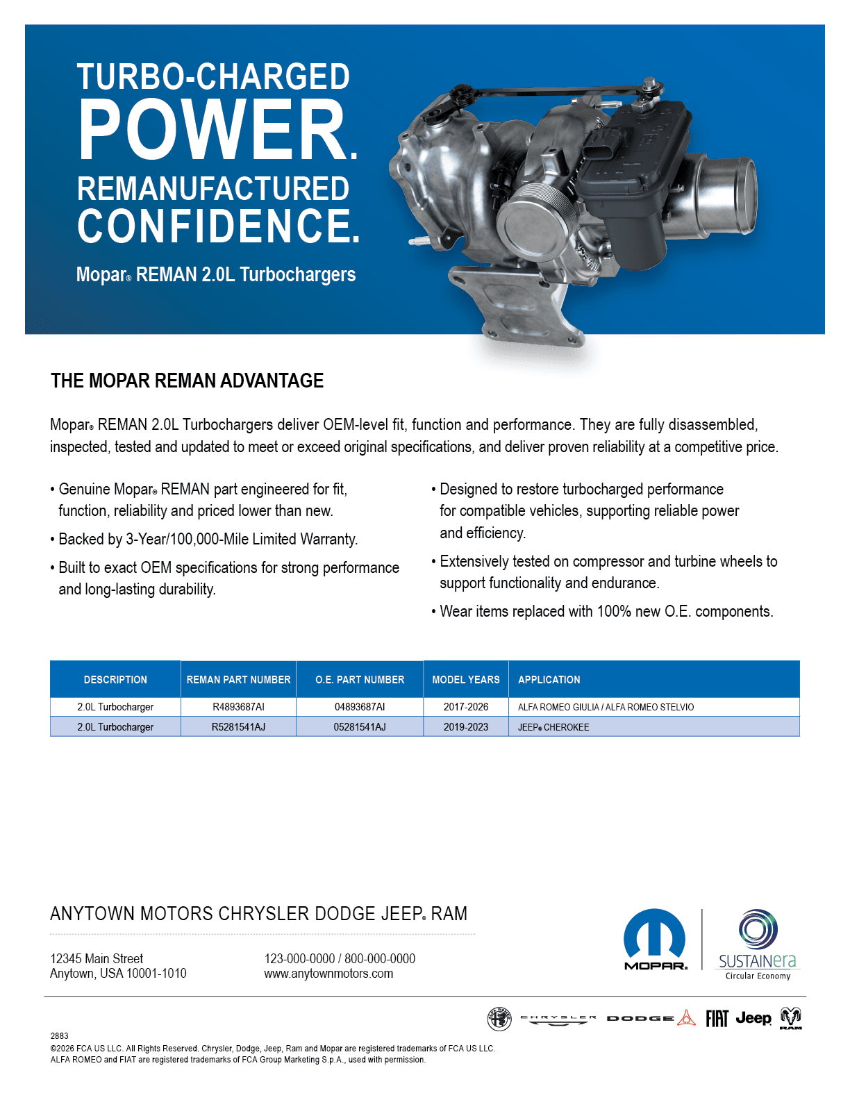 A brochure for a turbo-charged engine. AI generated content