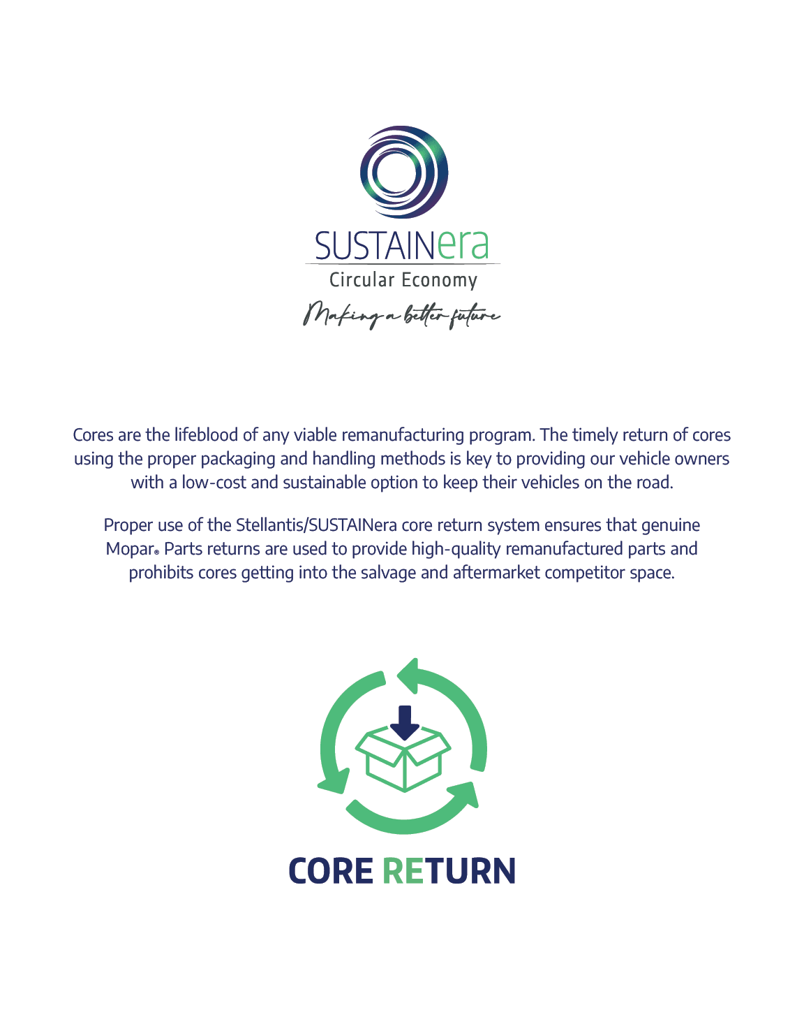 Stellantis North American Core Return Guide Policies and Procedures, All in one place.